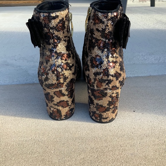 Kate Spade Leopard “Langley” Sequin Booties - Picture 7 of 10